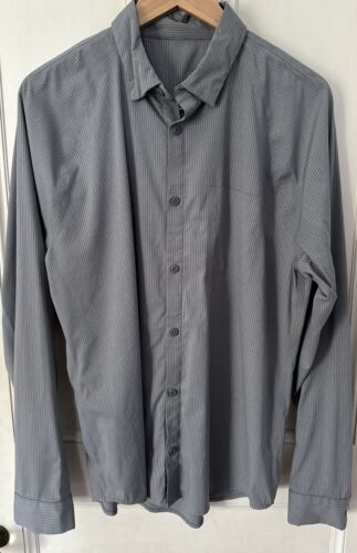 Lululemon Men’s Commission Button Down Shirt Gray 