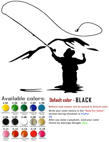 Fishing Vinyl Decal Sticker Car Window Design Laptop Iphone Ipad USA Seller - Picture 7 of 8