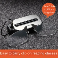 Ultra Thin Reading Glasses Nose Clip Optics Presbyopic +1.0 +1.5 +2.0 +2.5 +3.0