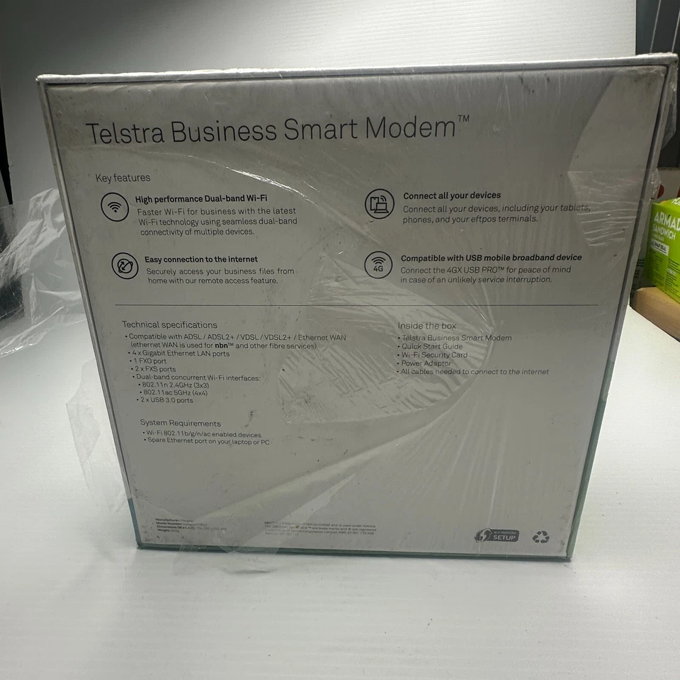 Telstra Business Smart Modem/Netgear V7610-1TLAUS Router - Image 3 of 3
