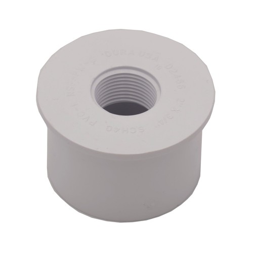 2" x 3/4" Schedule 40 PVC Fitting, Reducer Bushing, Spigot x FPT