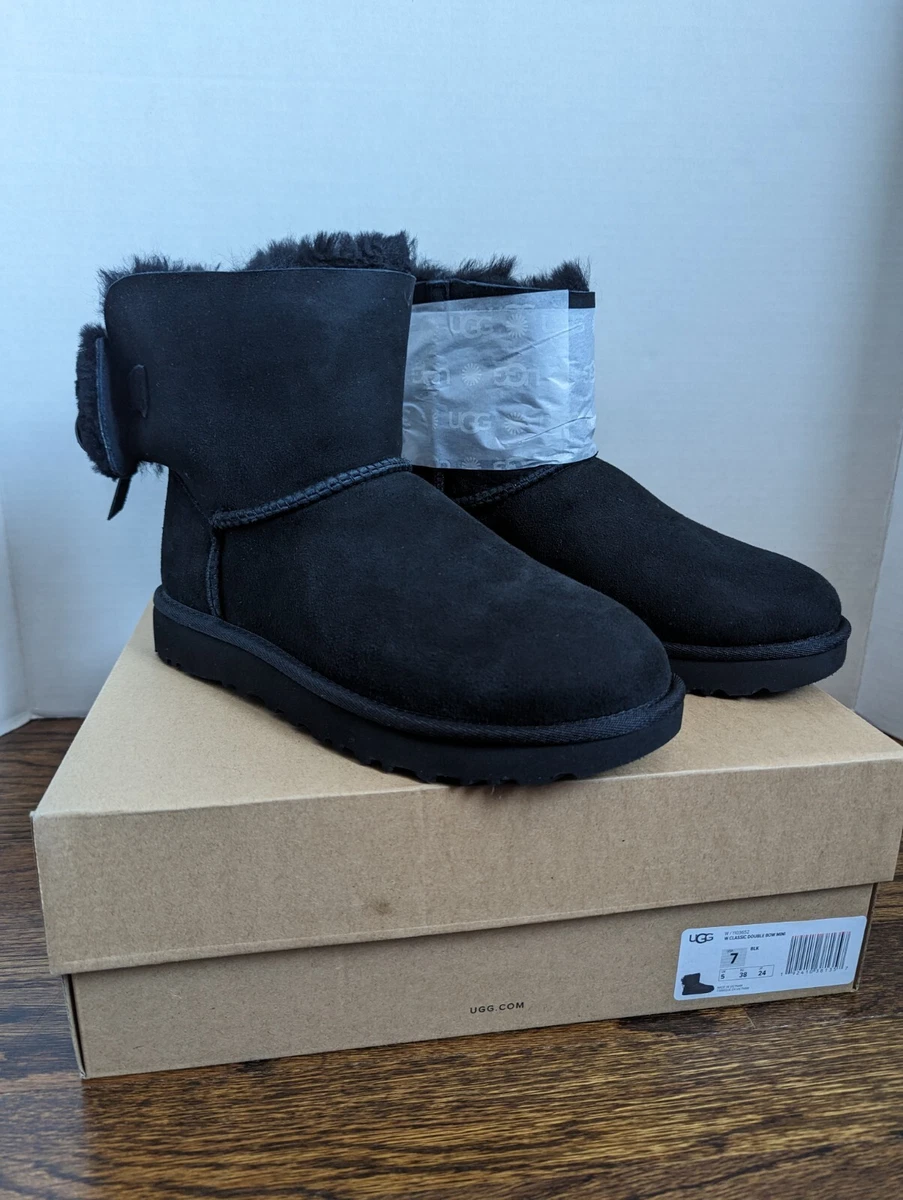 Classic double 2025 bow mini bottes