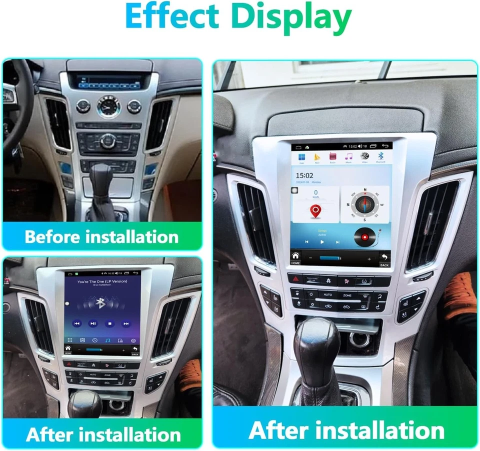 Radio de coche 9,7" para Cadillac CTS 2007-2012 Android 13 navegación GPS automática estéreo Foto 2 de 4