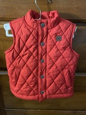 Janie and Jack Infant Red Zipper Puffer Vest Size 3-6 Months