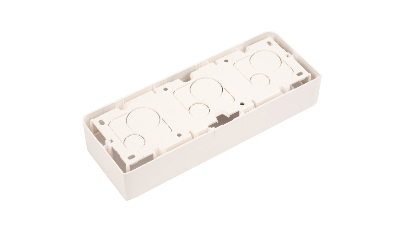 MOSAIC Single horizontal surface-mounted box /6-8 modules/ white 080286 /T2UK
