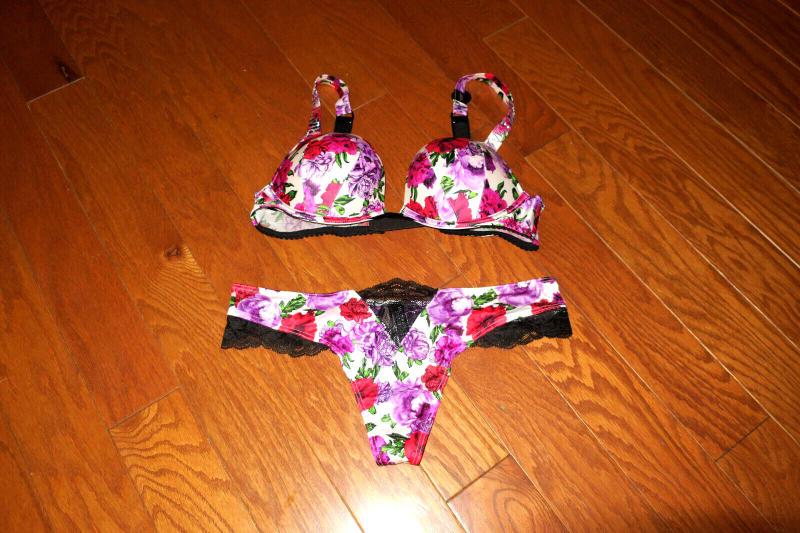 S-34D BRA ❤️ BOMBSHELL VICTORIA'S SECRET ❤️2pc.SET THONG ADD 2 SIZES PUSH UP NEW image 8