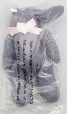 VTG Delton Gray Rabbit w/ Pink Bow Crafting Plush Doll  10'' Tall NEW NIP DS