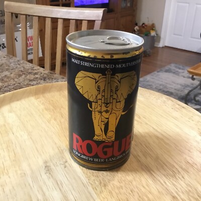 ROGUE MALT STRENGTHEND 12 OZ ROUND EDGE STEEL BEER CAN SOUTH AFRICAN BREWERIES