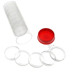 20 AirTite T30 US Half Dollar Coin Holders & Red Plug Capsule Storage Tube