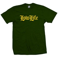 Low Life Old English Shirt | LowLife Lowrider Tee w/ All Sizes Car Club Colors