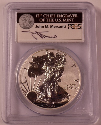2011-P American Eagle Reverse Proof 1 oz .999 fine silver PCGS PR 69 Mercanti