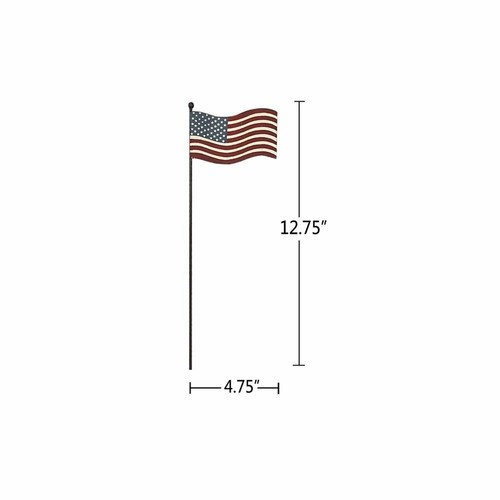 Metal Rustic American Flag Garden Stake 4th of July Patriotic Patriotic Decor - Picture 9 of 10