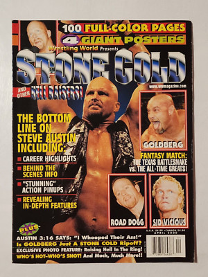 APRIL 2000 WRESTLING WORLD MAGAZINE STONE COLD GOLDBERG ROAD DOGG SID ...