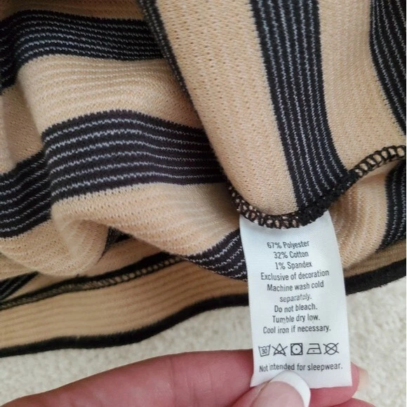 Vestido Janie and Jack para niñas Butterscotch Belle negro/bronceado a rayas lazo talla 3 Foto 4 de 4