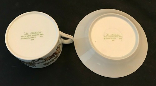 Taza y platillo de Navidad Fitz & Floyd ST. NICHOLAS - Imagen 3 de 3