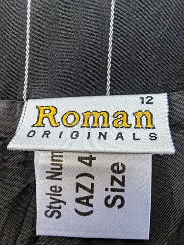 Roman Originals, Ladies, Black And White Pencil Skirt + Lining, UK12, VGC - Picture 14 of 15