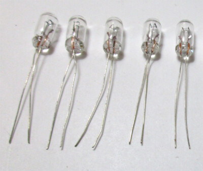 5 Grain of Wheat Bulbs 12v 50ma 3mm X 8mm Stereo Indicator Bulb with Tracking #