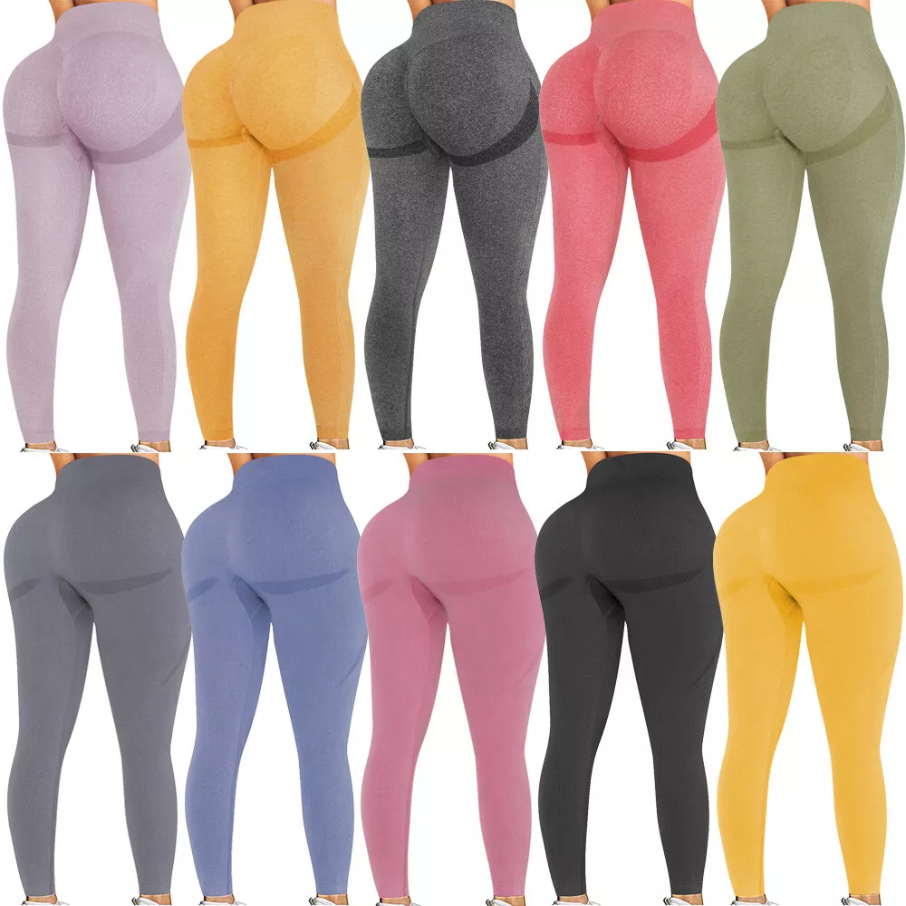 Women Yoga Pants High Waisted Seamless Gym Leggings Butt Lift Yoga Pants  Fitness