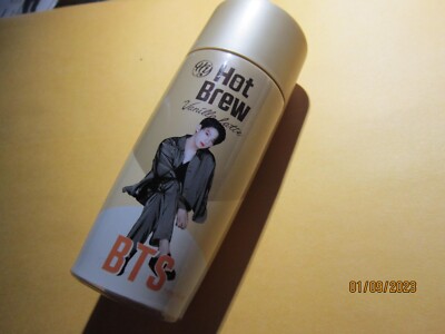 BTS Hot Brew container 2021 Bighit MUSIC Hybe collectable 5 1/2'' CHECKERED shirt