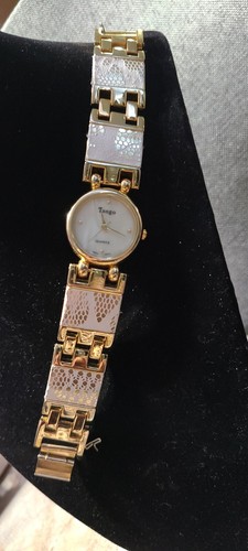 Vintage Tango Quartz Japan Mozt Watch Mother Of Pearl Face - Picture 4 of 8
