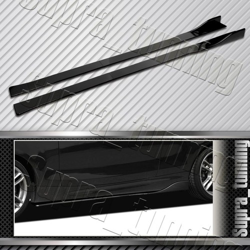 For 2013-18 Chevrolet Malibu Front Bumper Lip + Side Skirt Rocker Splitters Set - Picture 6 of 11