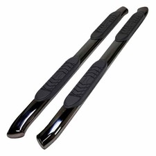 Black 3in Round Bent w/2 Steps Step Nerf Bar ...