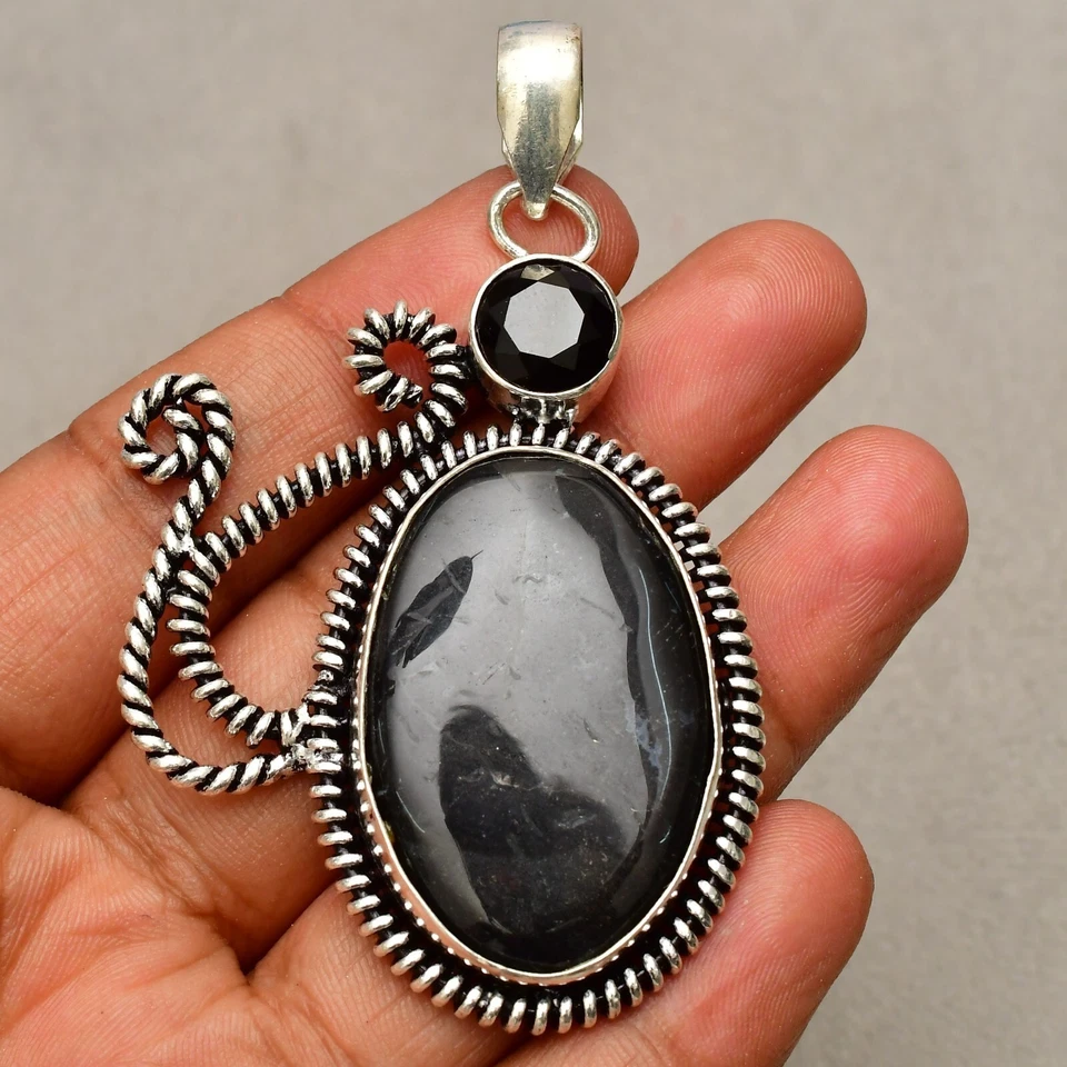 Ciondolo gioiello in argento sterling 925 fatto a mano con pietra preziosa... - Immagine 3 di 4