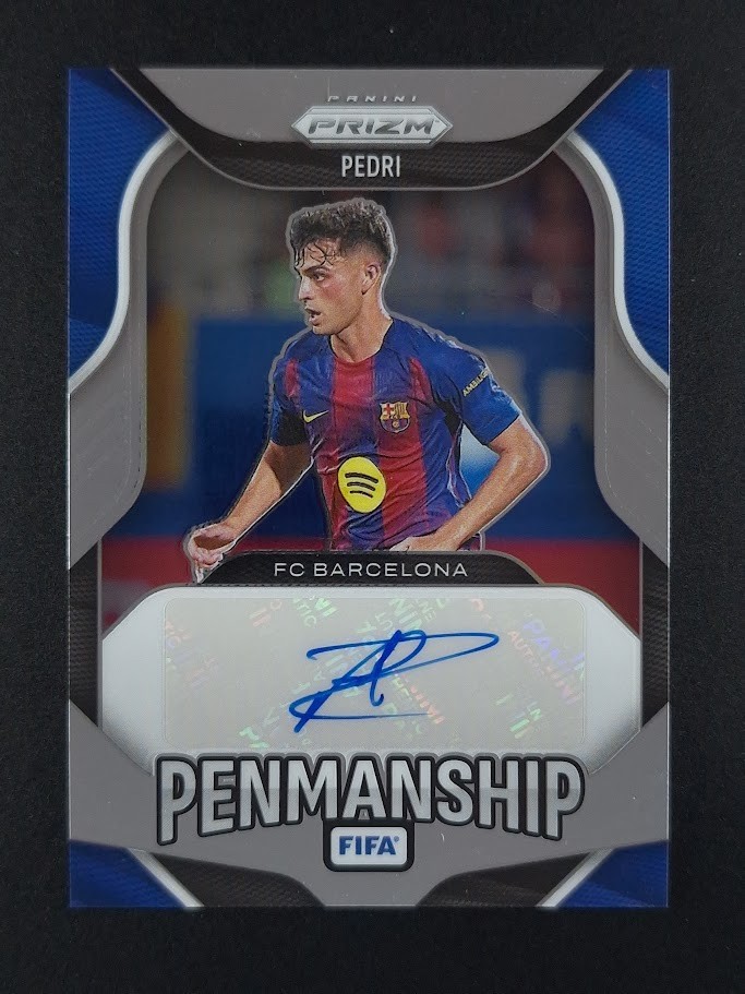 2025-26 Panini Prizm PEDRI Auto Signatures Penmanship FC Barcelona #P-P