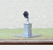 2 x HO scale model railroad searchlight signal 3-colors steel dwarf cabinet #M5