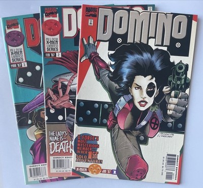 Domino #1 #2 #3 Complete Set! 1st Solo Title! X-Men X-Force! (Marvel 1997)