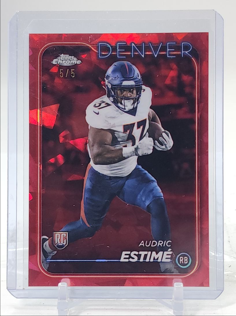 Audric Estime Topps Chrome Sapphire #222 Base