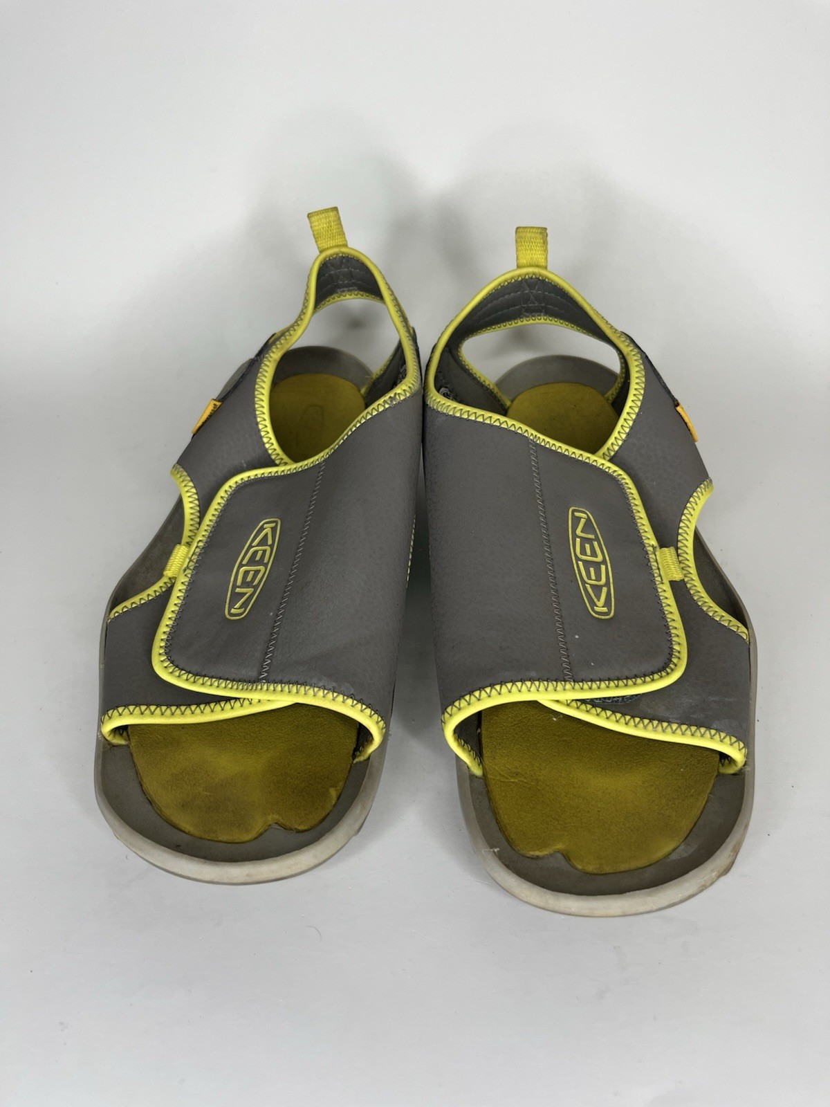 Sandali Keen Uomo Taglia 7 Grigio Giallo Sintetico Comodi da Passeggio