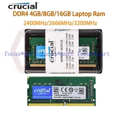 Crucial 4GB 8GB 16GB DDR4 RAM 2400 2666 3200 MHz SO-DIMM Laptop For Dell 260-Pin