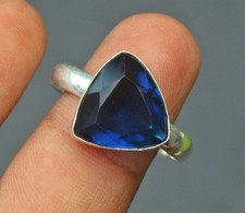 Sapphire Gemstone 925 Sterling Silver Ring Handmade Jewelry Ring For Gift