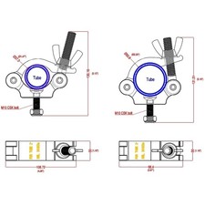 Heavy Duty Aluminum Alloy Stage Light Clamps, Certified