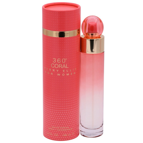 360 Coral by Perry Ellis Perfume for Women EDP 3.3 / 3.4 oz New In Box