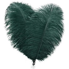 Green 30pcs Ostrich Feathers - 8-10inch Craft Feathers for Wedding Party Cent...