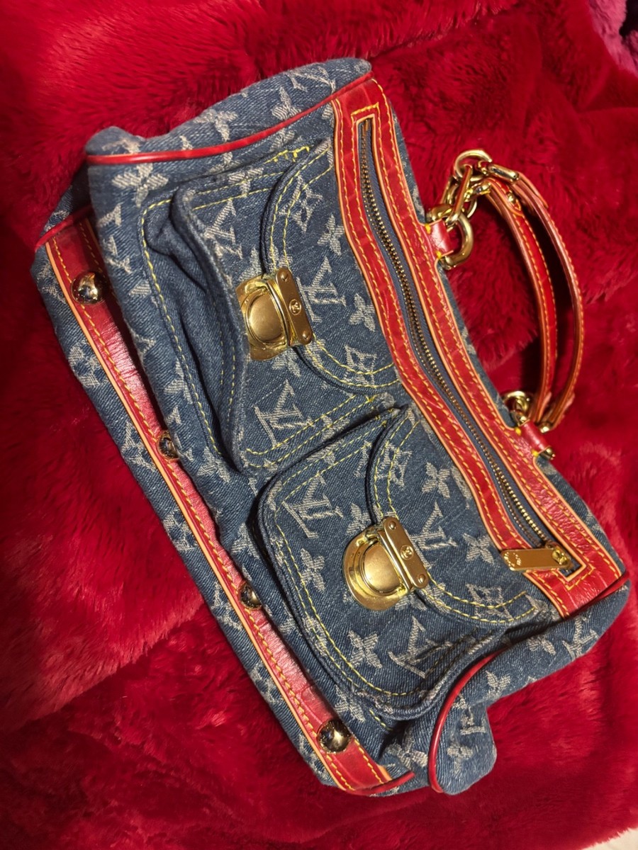 Louis Vuitton Vintage Denim Alligator Monogram Neo Speedy Chain