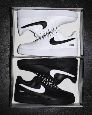 Supreme x Nike Air Force 1 Low Black White CU9225-002 2025 | eBay