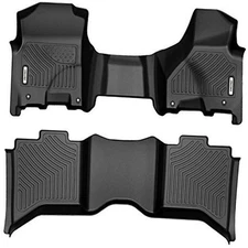  Floor Mats Compatible for 2012-2018 Dodge Ram Front Row Bench Seat