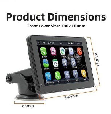 7 Zoll Car Player Kapazitiver Touchscreen WLAN 5,8GHz FM Sender 76-108MHz