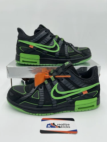 Mens Size 11 - Nike Air Rubber Dunk x Off-White Green Strike Black CLEAN OG Box!