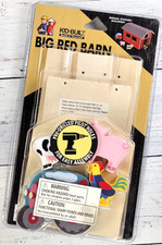 Kid-Built Big Red Barn Build-It-Yourself Wooden Toy Kit Farmer Animals Stickers