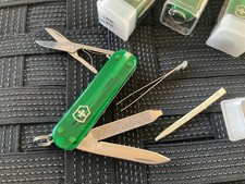 NEW Victorinox Classic SD Swiss Army Knife emerald transparent green BELOW MSRP
