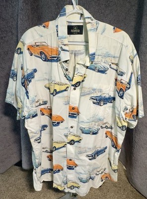 Redhead Men s Hawaiian Shirt Muscle Cars XXL 2XL