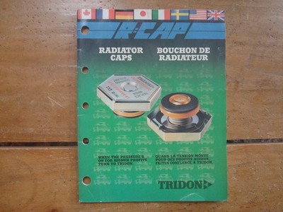 1985 Tridon Radiator Caps Catalog RCC-7-87