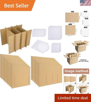 Complete Dish Packing Solution - 4 Sets of Dividers & Foam for Safe Shipping