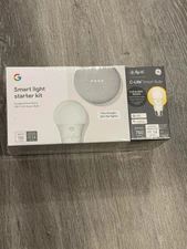 NEW Google Smart Light Starter Kit Google Home Mini & GE C-Life Smart Bulb NIB