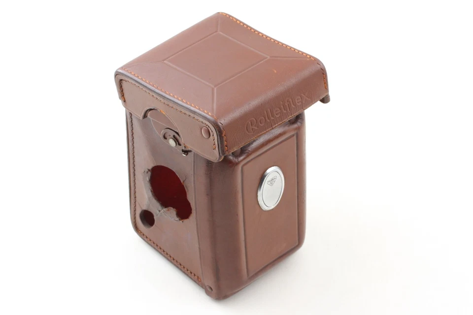 Raro【Exc+5 con Correa】 Estuche de Cuero Rolleiflex 3.5 Vintage Marrón TLR de JAPÓN Foto 3 de 4