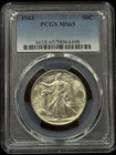 PCGS MS65 1943 US Walking Liberty Half Dollar Silver Coin 50C-498
